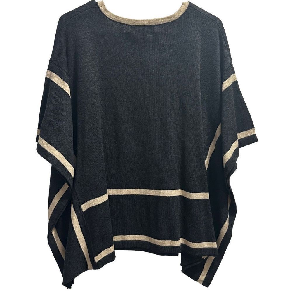 Women's August Silk Size Small (S) Black and Tan Sweater
